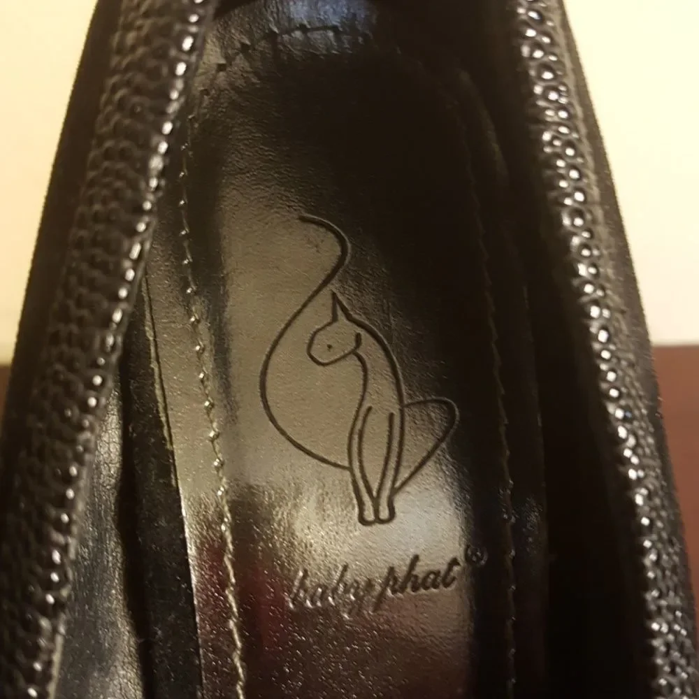 NWOT BABY PHAT BEAUTIFUL BLACK HEELS - Picture 2 of 6